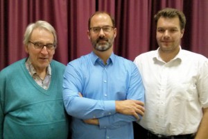 Der neue Ortsverbandsvorstand (v.l.): Ludger Mogge (Kassierer), Thomas Fritz (Ortsverbandssprecher) und Andreas Edler (setllv. Ortsverbandssprecher). Es fehlt Laura Ellen Smaczny (Schriftführerin)