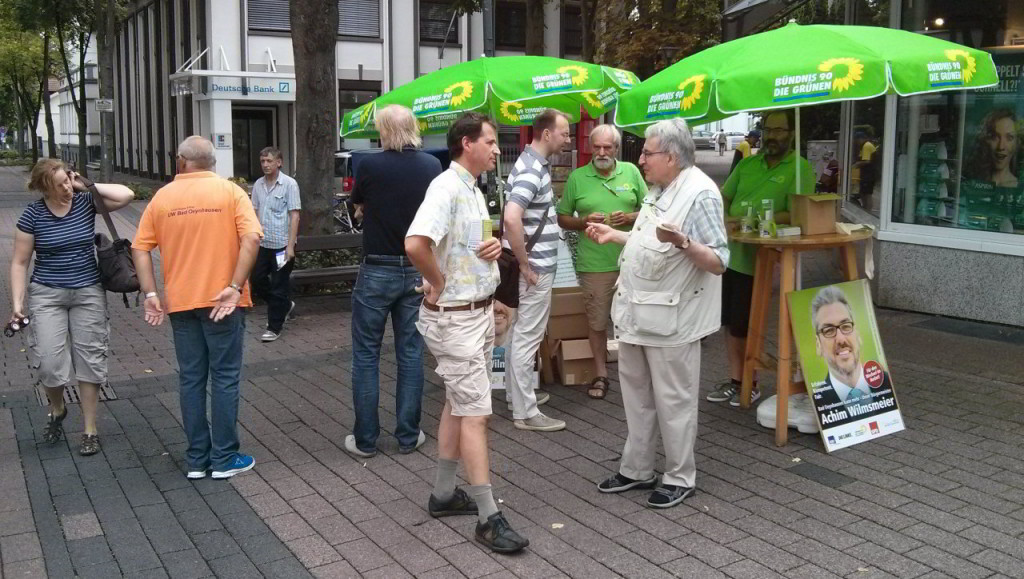 Wahlwerbestand am Schweinebrunnen